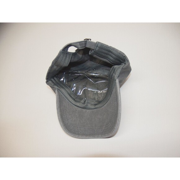 Cat Hat Baseball Cap Black Cat Peeking Gray Colored Stone Washed NEW - Picture 5 of 5